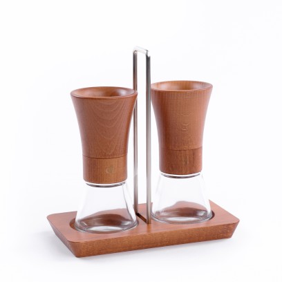 Dárková sada mlýnků na koření FARO buk, odstín třešeň